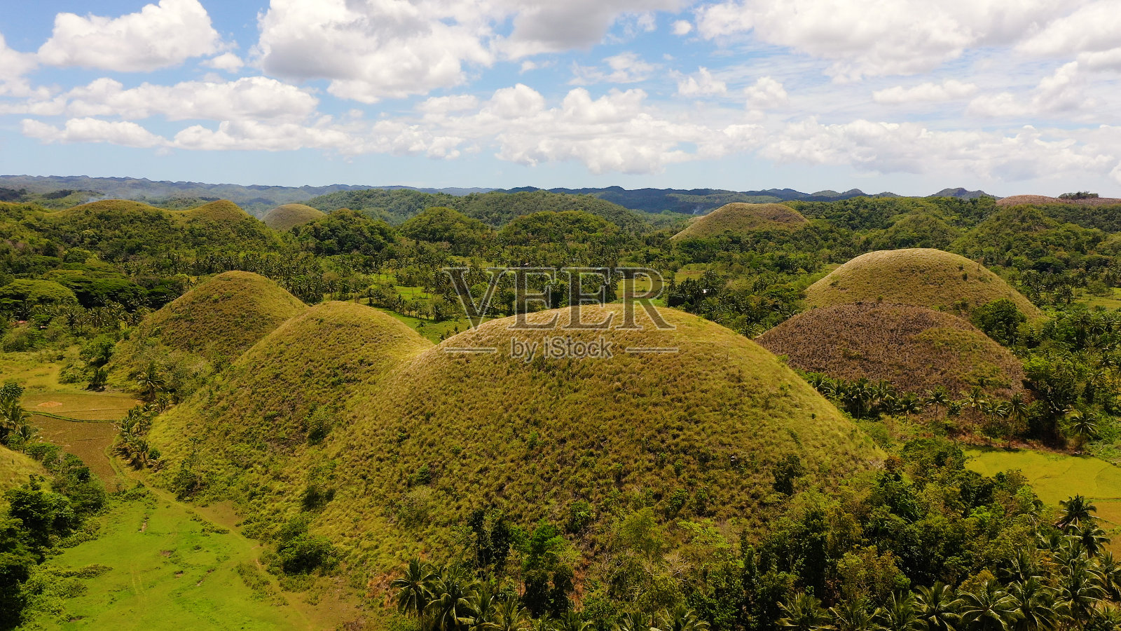 巧克力山。保和菲律宾。照片摄影图片