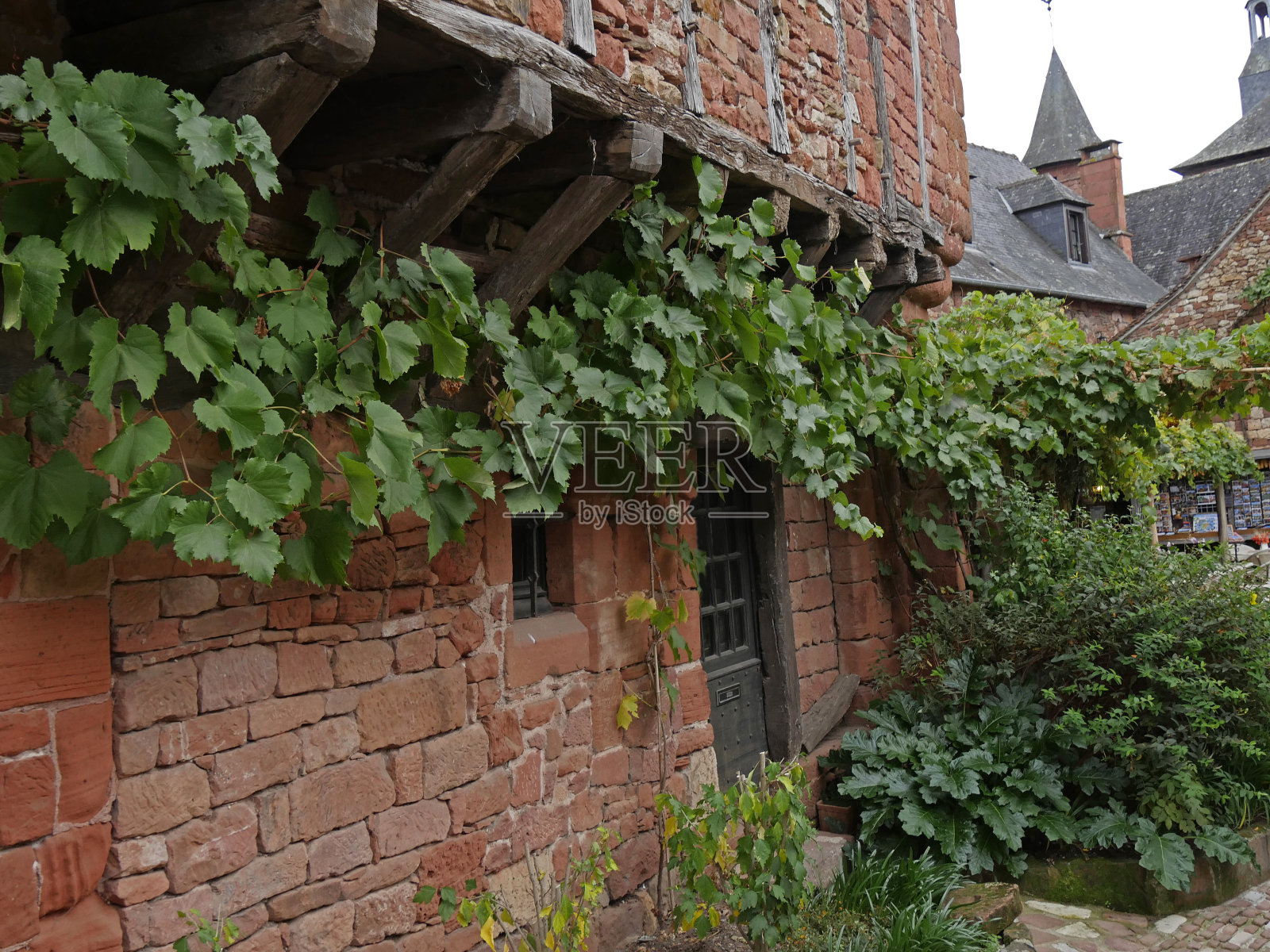 Collonges-la-Rouge，法国科雷兹村照片摄影图片