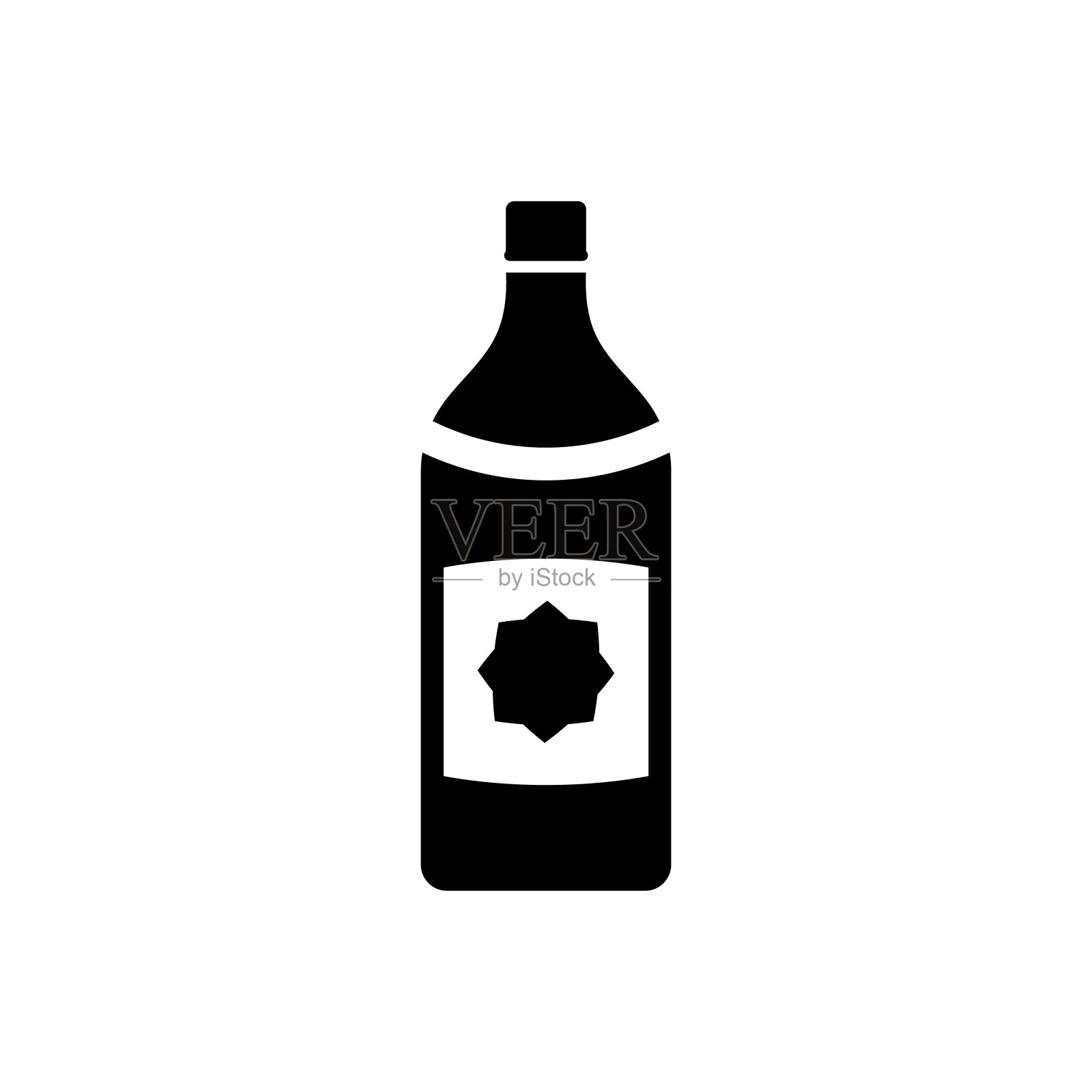 香槟瓶图标插画图片素材