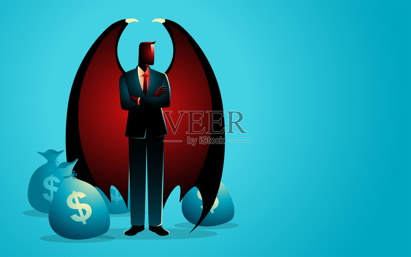 魔鬼作为商人的写照插画图片素材