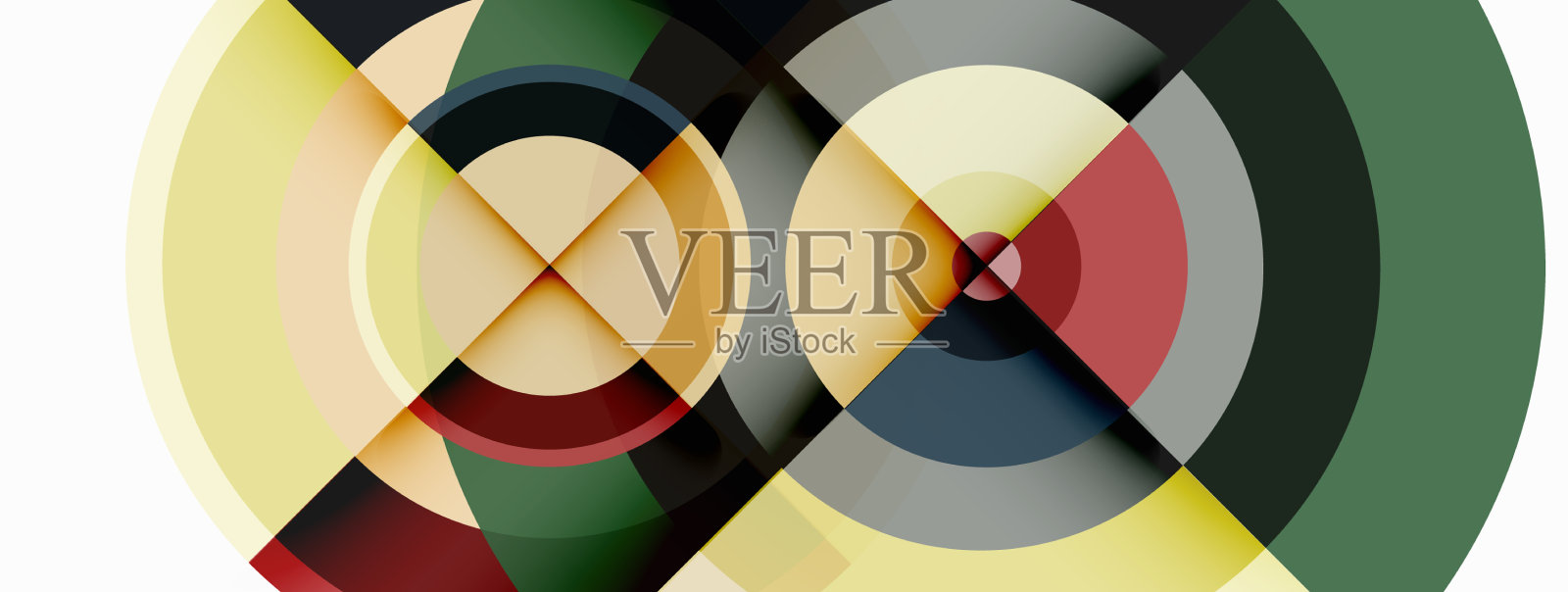 带阴影的圆圈时髦的最小几何插画图片素材