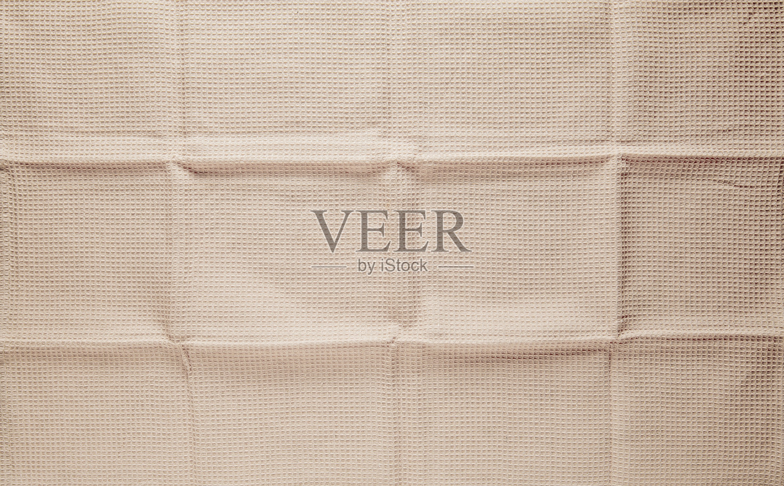 抽象背景奶油色华夫饼毛巾与折叠照片摄影图片