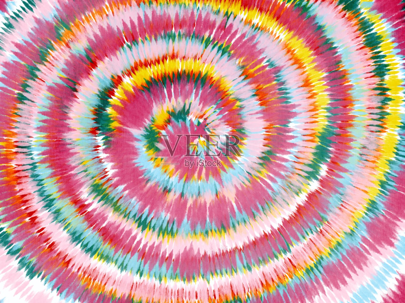 织物扎染条纹图案墨水背景波西米亚螺旋。嬉皮染料拉扎眼漩涡Shibori扎染抽象蜡染无缝图案新潮时尚幻想脏扎染水彩画照片摄影图片