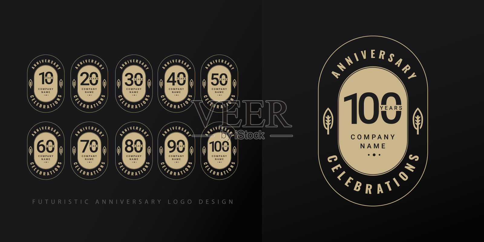 设定周年纪念c-02插画图片素材