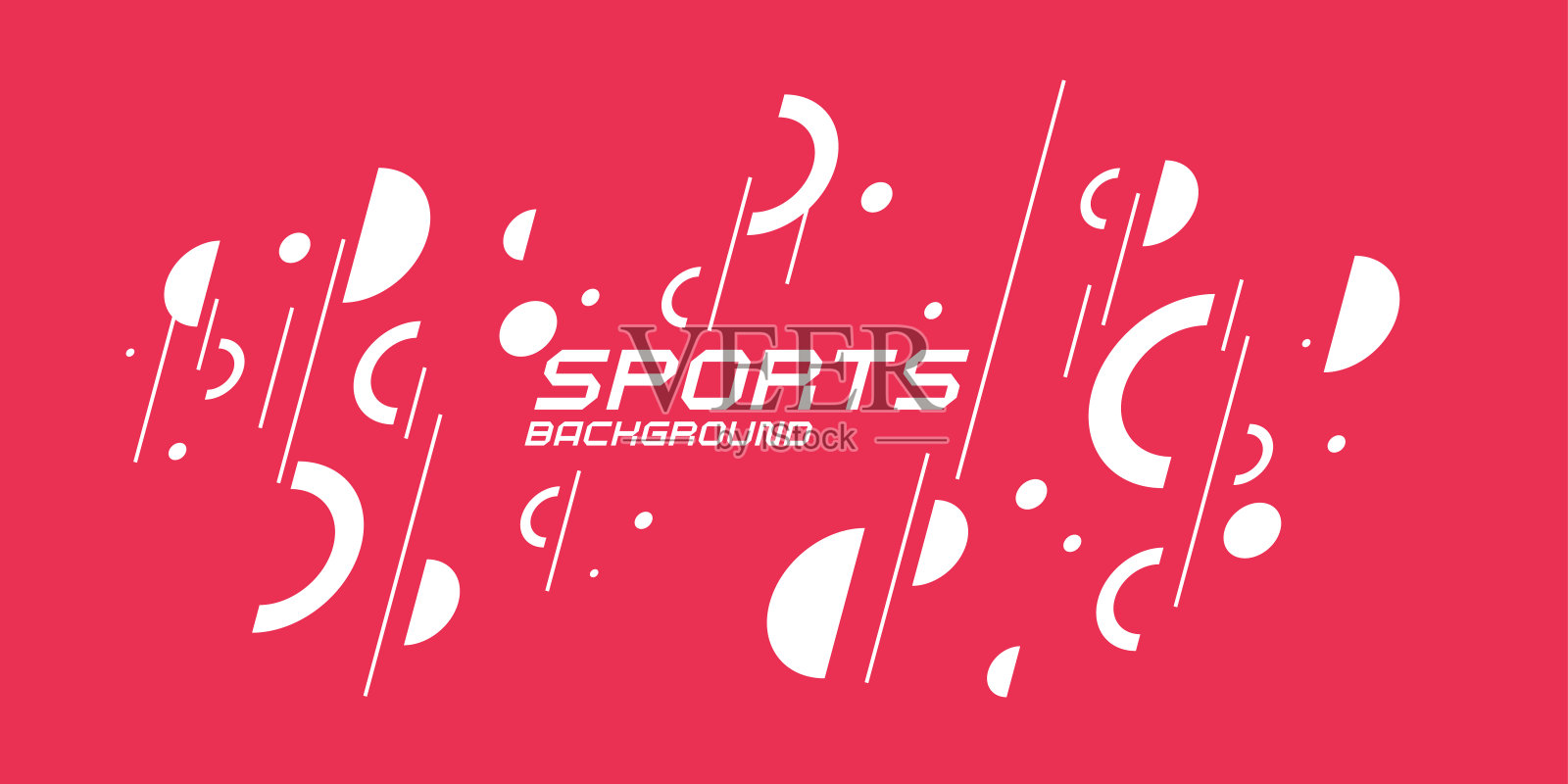 运动的海报。抽象背景与几何元素。各种形状的组合。插画图片素材