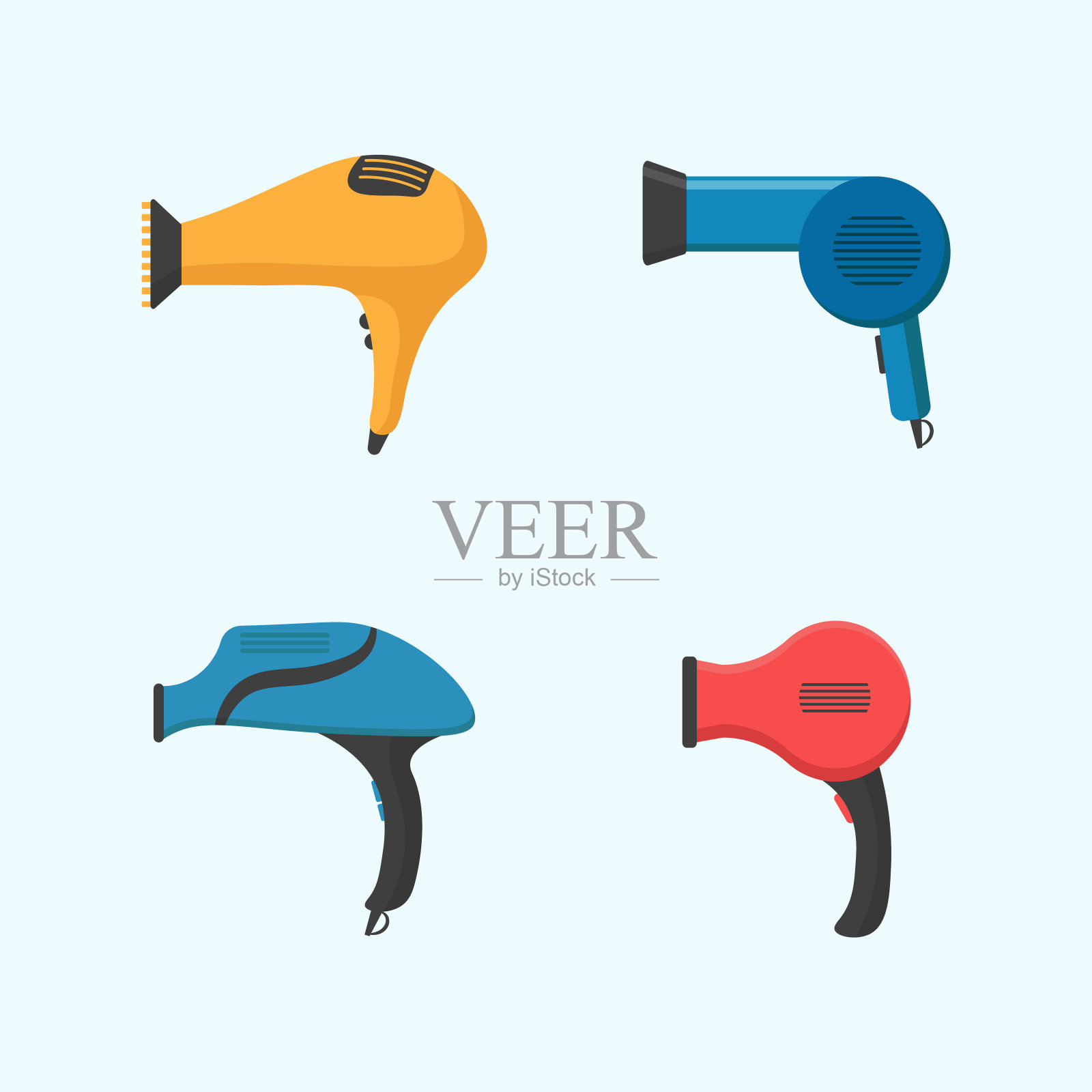 吹风机插画图片素材