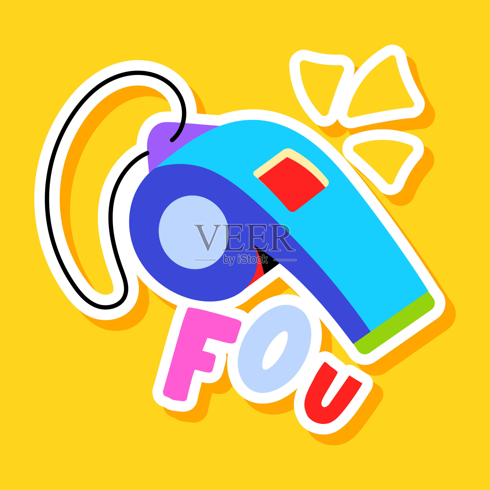 吹口哨插画图片素材