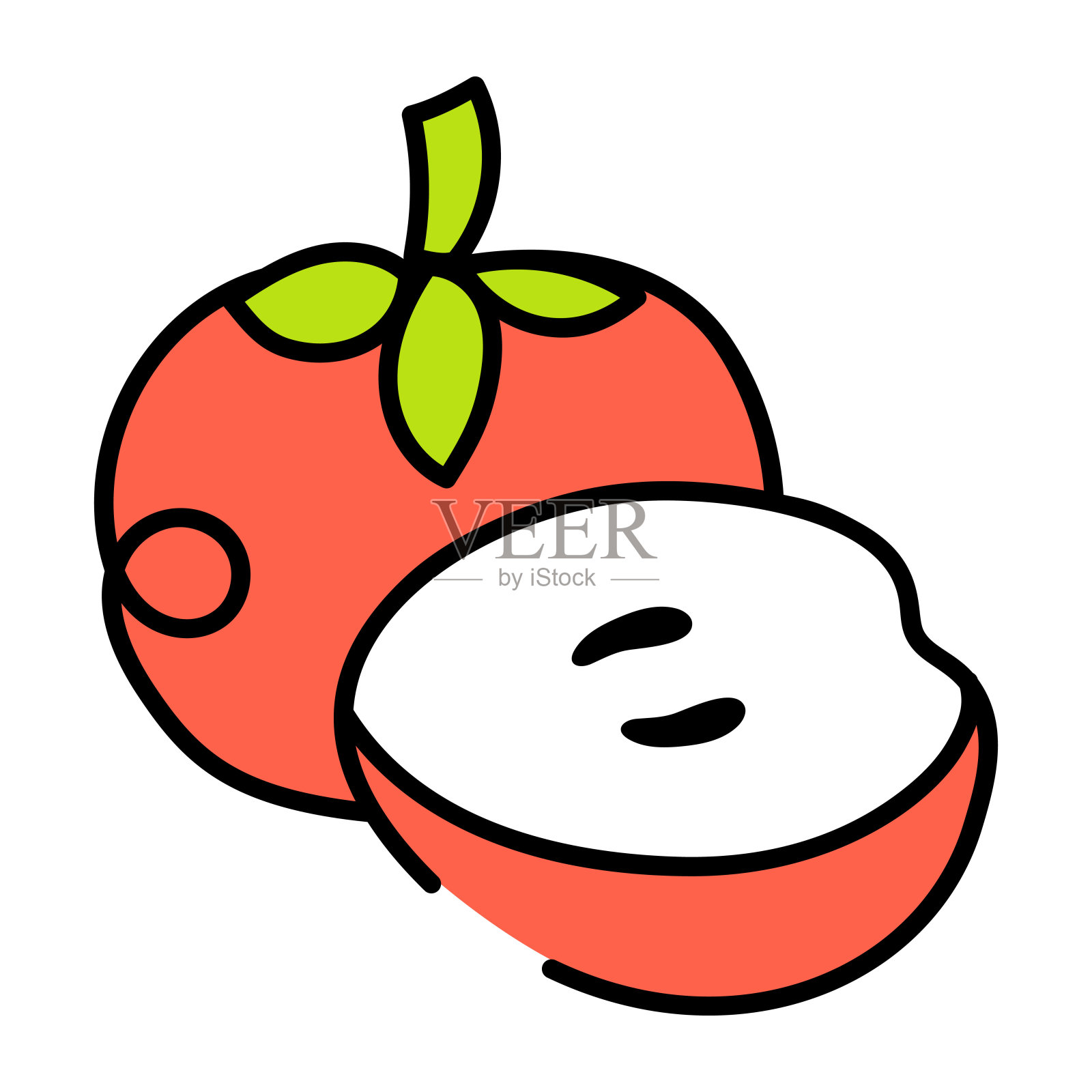 汪东城柿子插画图片素材