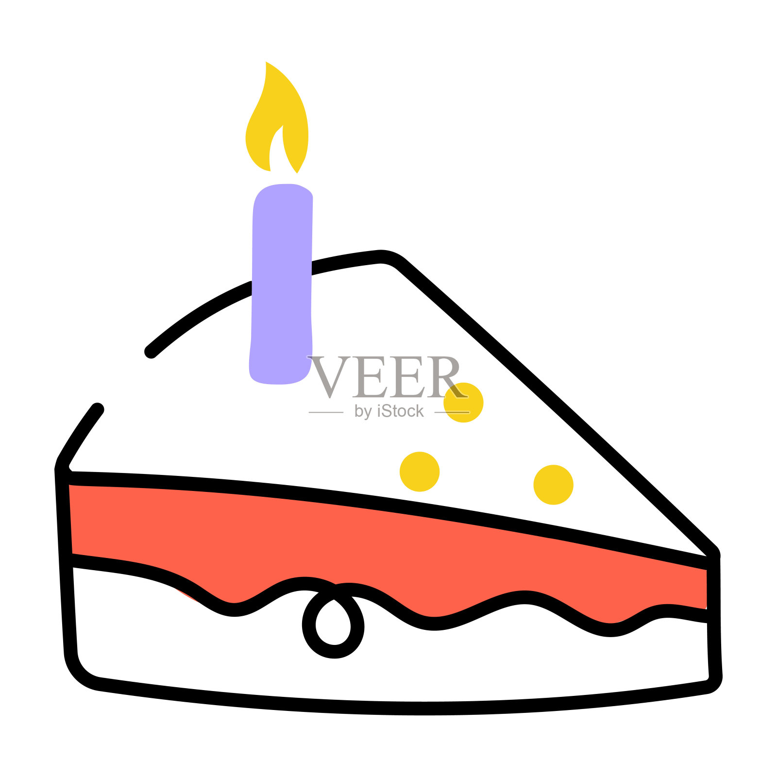 蛋糕切片插画图片素材