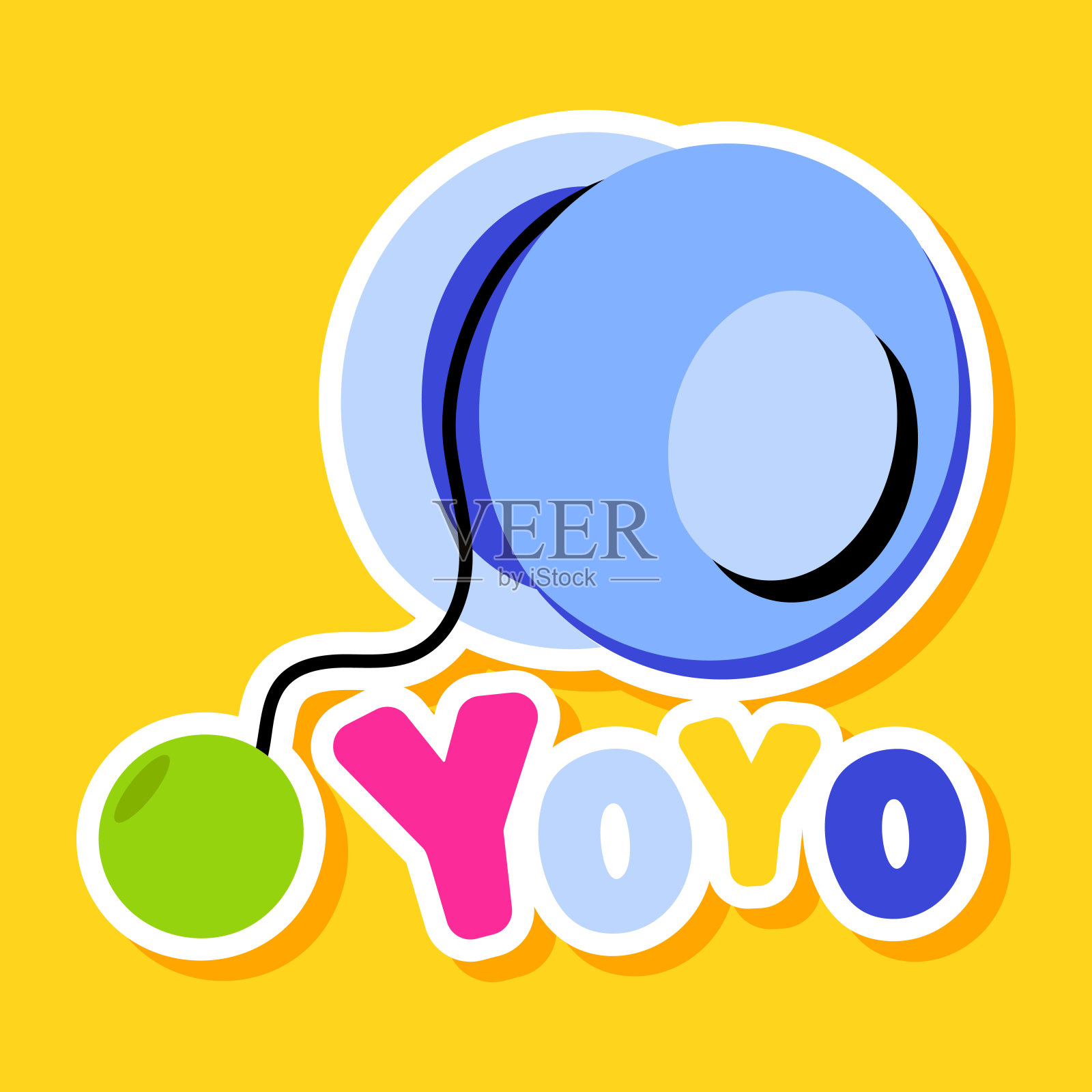 溜溜球玩具插画图片素材