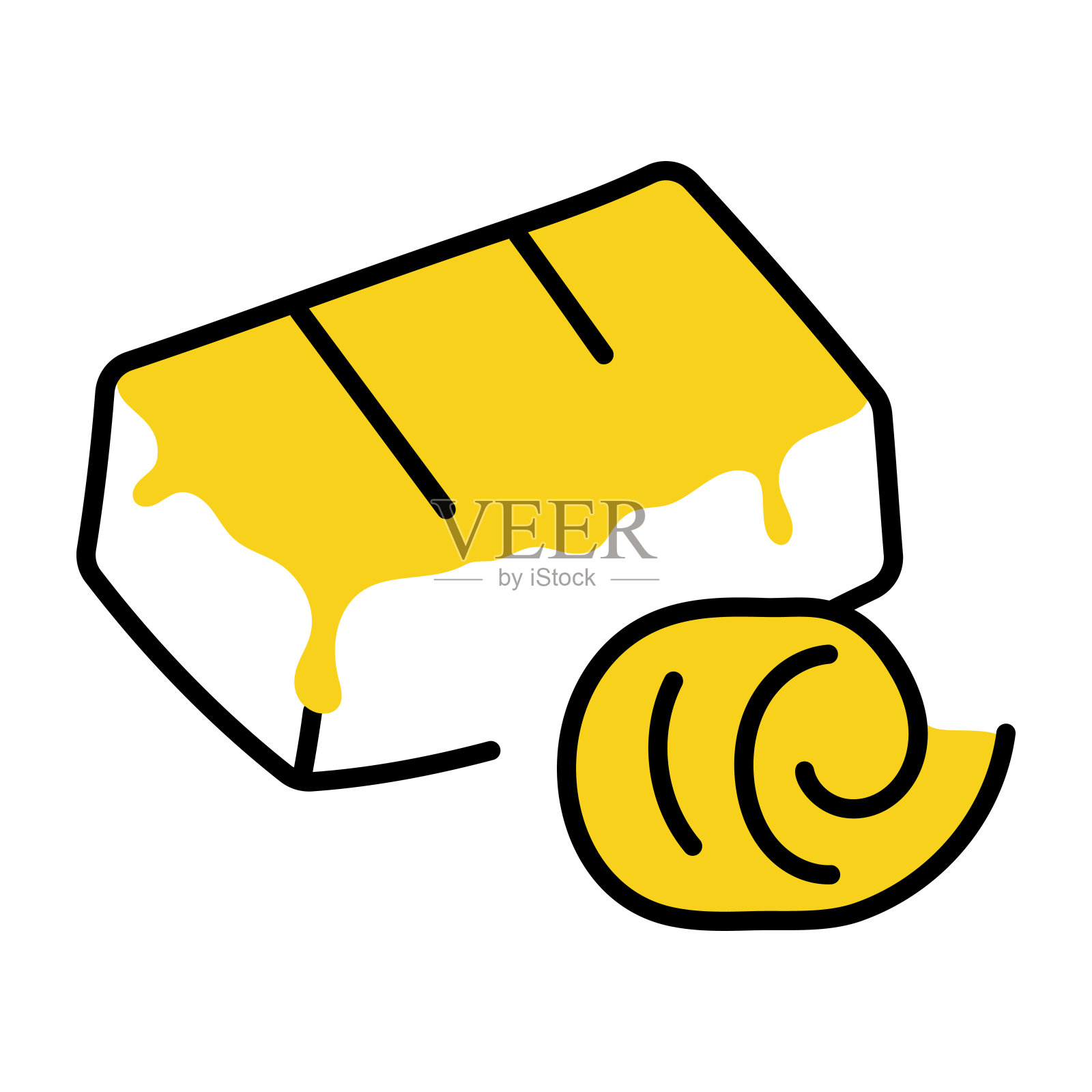 新鲜的黄油插画图片素材