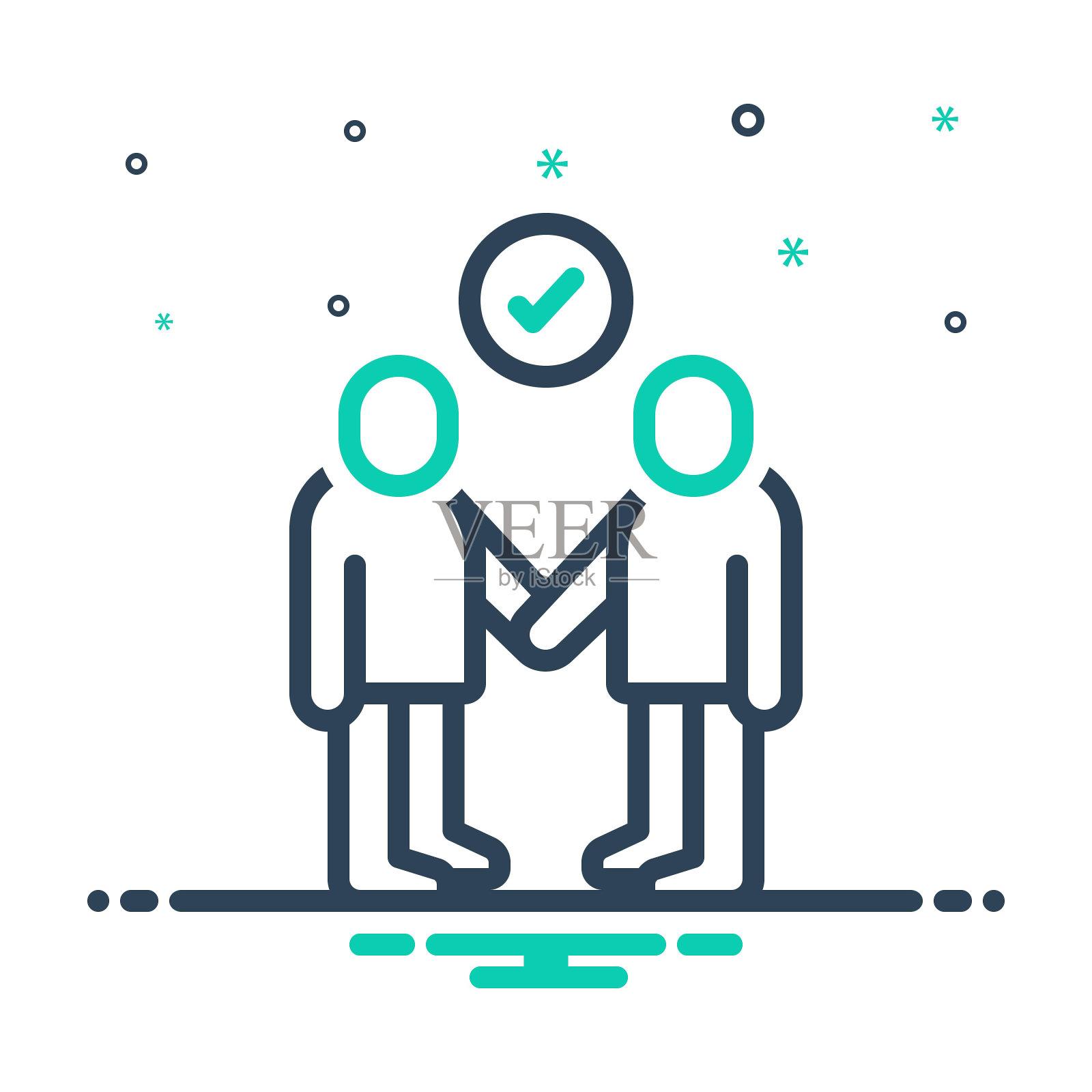 合作伙伴的插画图片素材