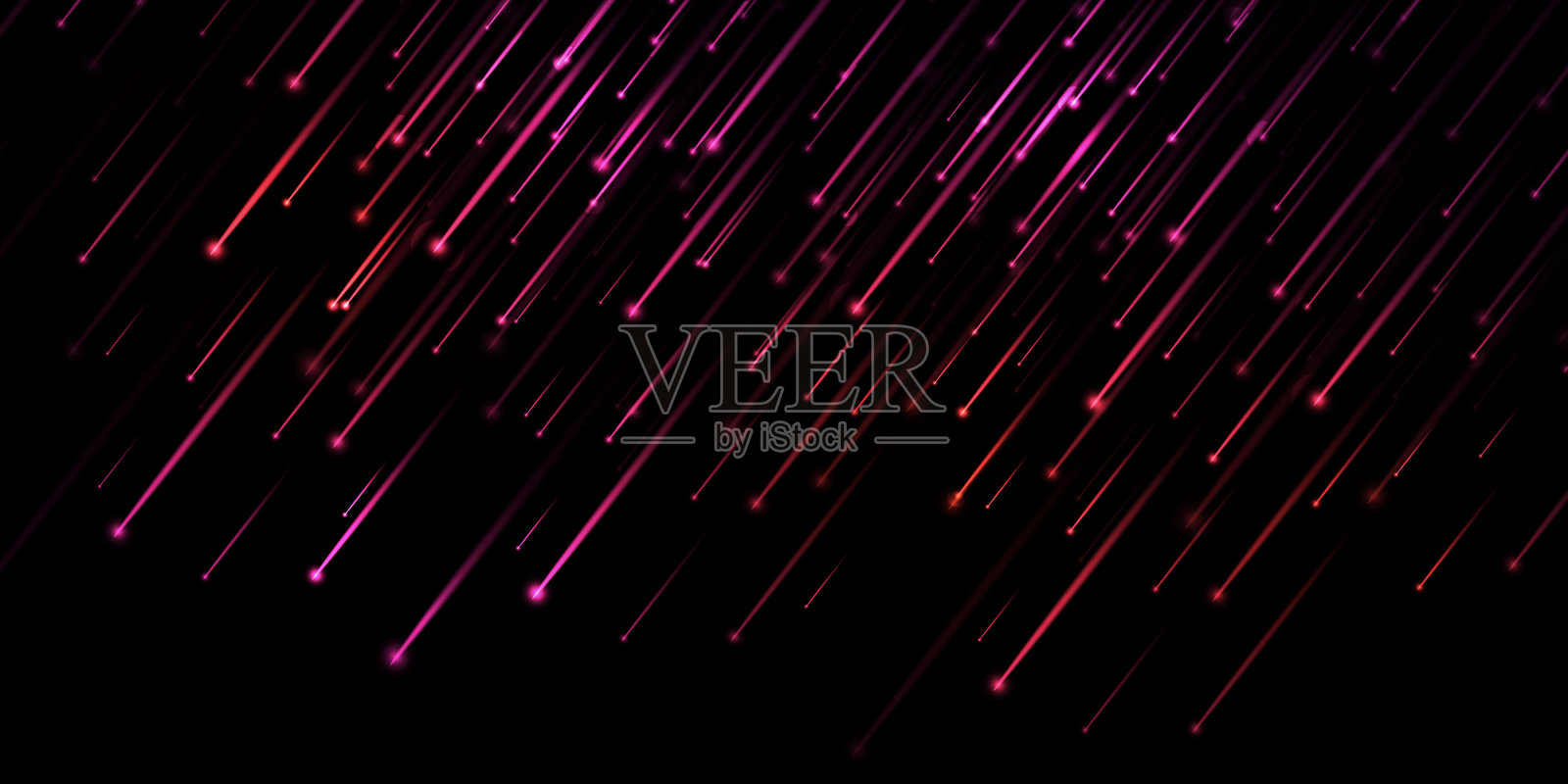 抽象的背景与雨粒子和光的效果。光行。插画图片素材