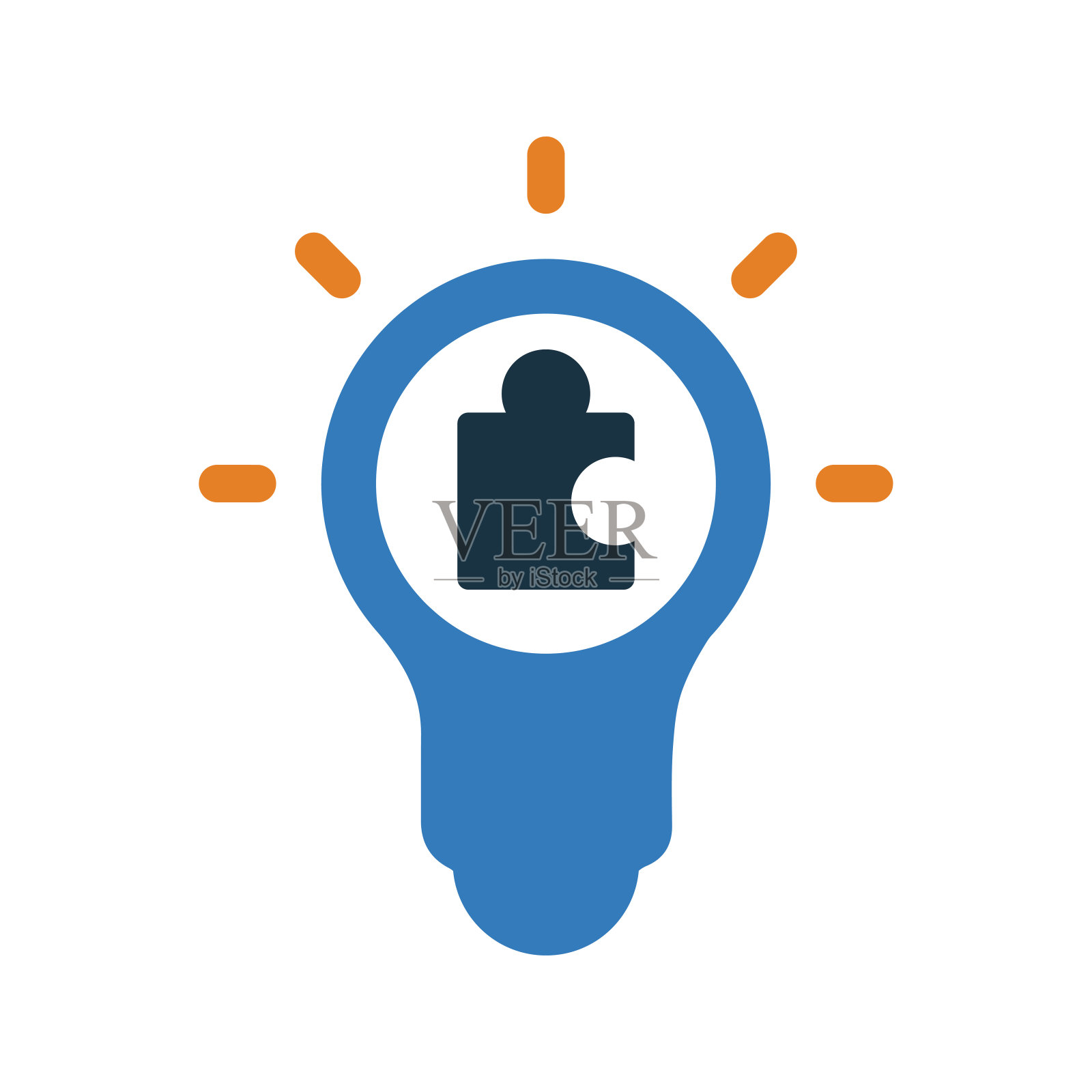 智能解决方案图标。插画图片素材