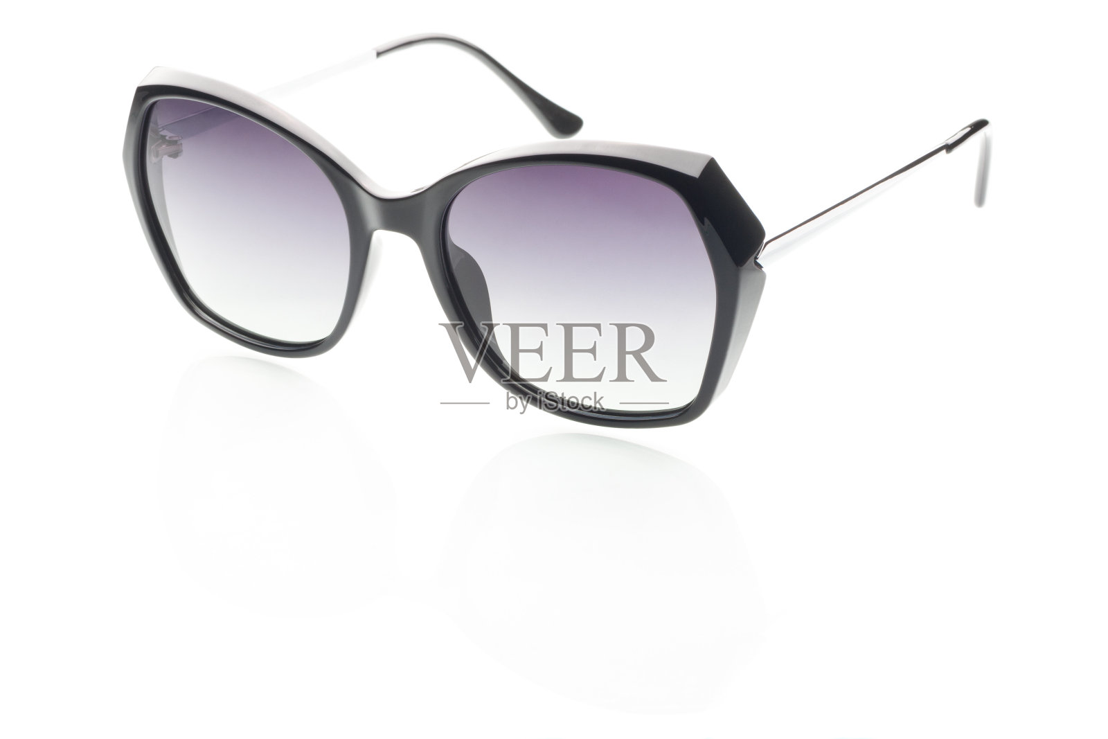 女性太阳镜侧视图孤立在白色上照片摄影图片