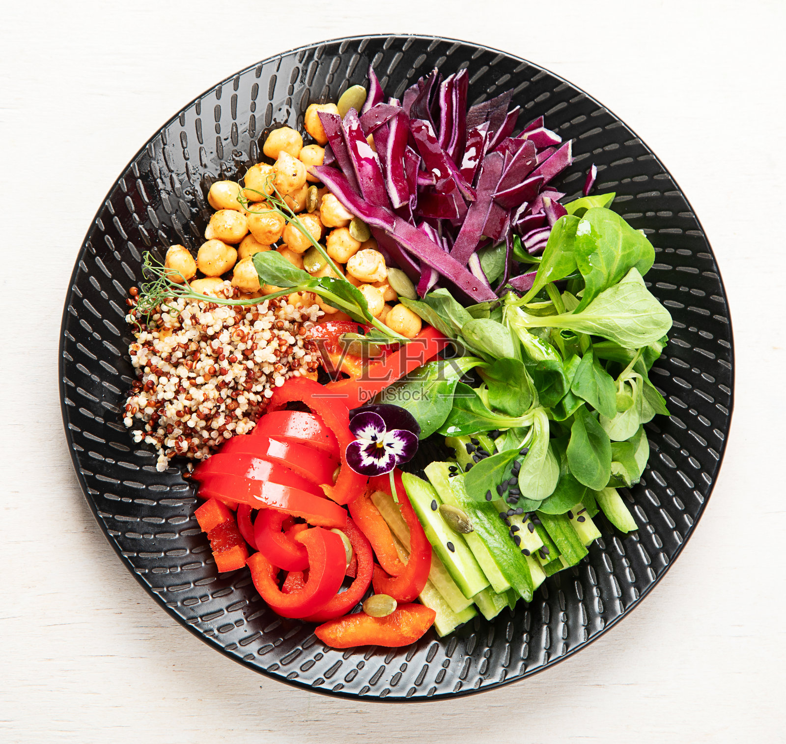 素菜，健康饮食。俯视图，复制空间照片摄影图片