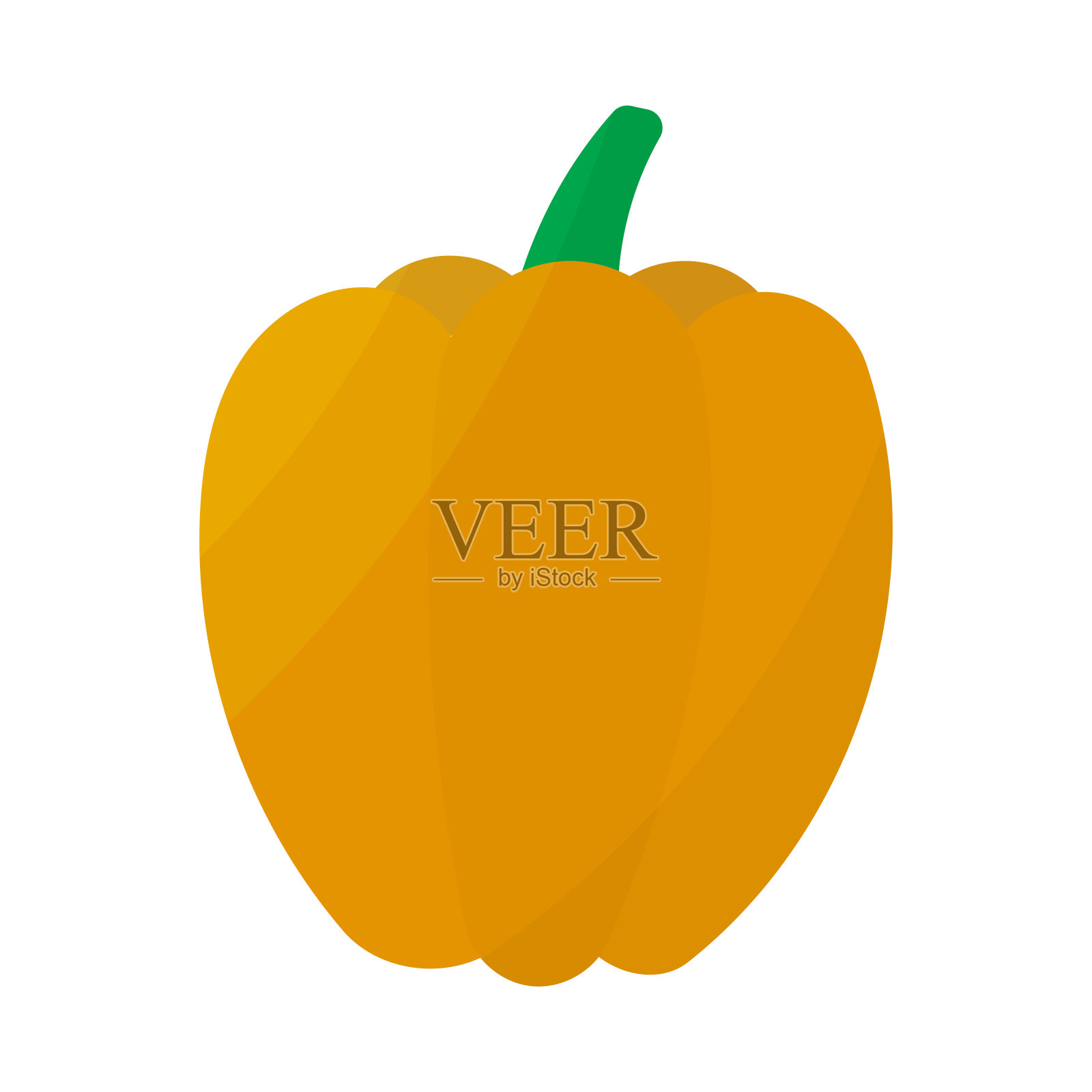 甜椒保加利亚厨房黄色图标元素插画图片素材