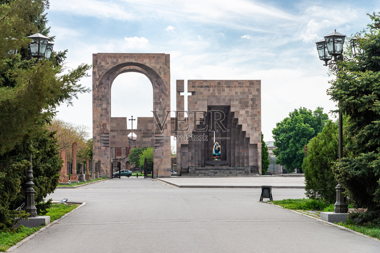 Etchmiadzin遗址的建筑物(Vagharshapat，亚美尼亚)。照片摄影图片