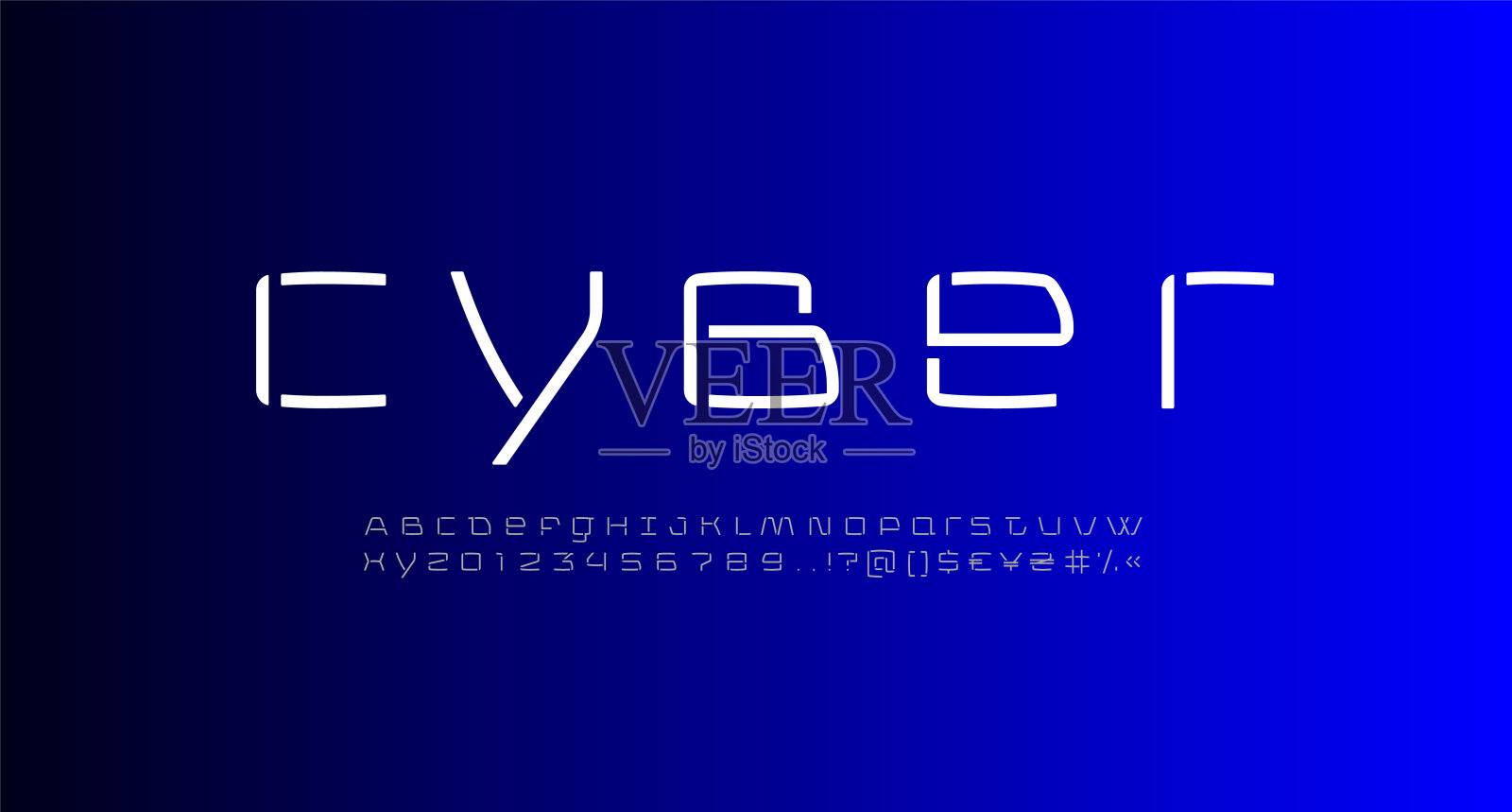 数字字体，数字字母，时髦的拉丁字母从A到Z和阿拉伯数字从0到9为您的标志设计或品牌名称或标志，矢量插图10EPS插画图片素材