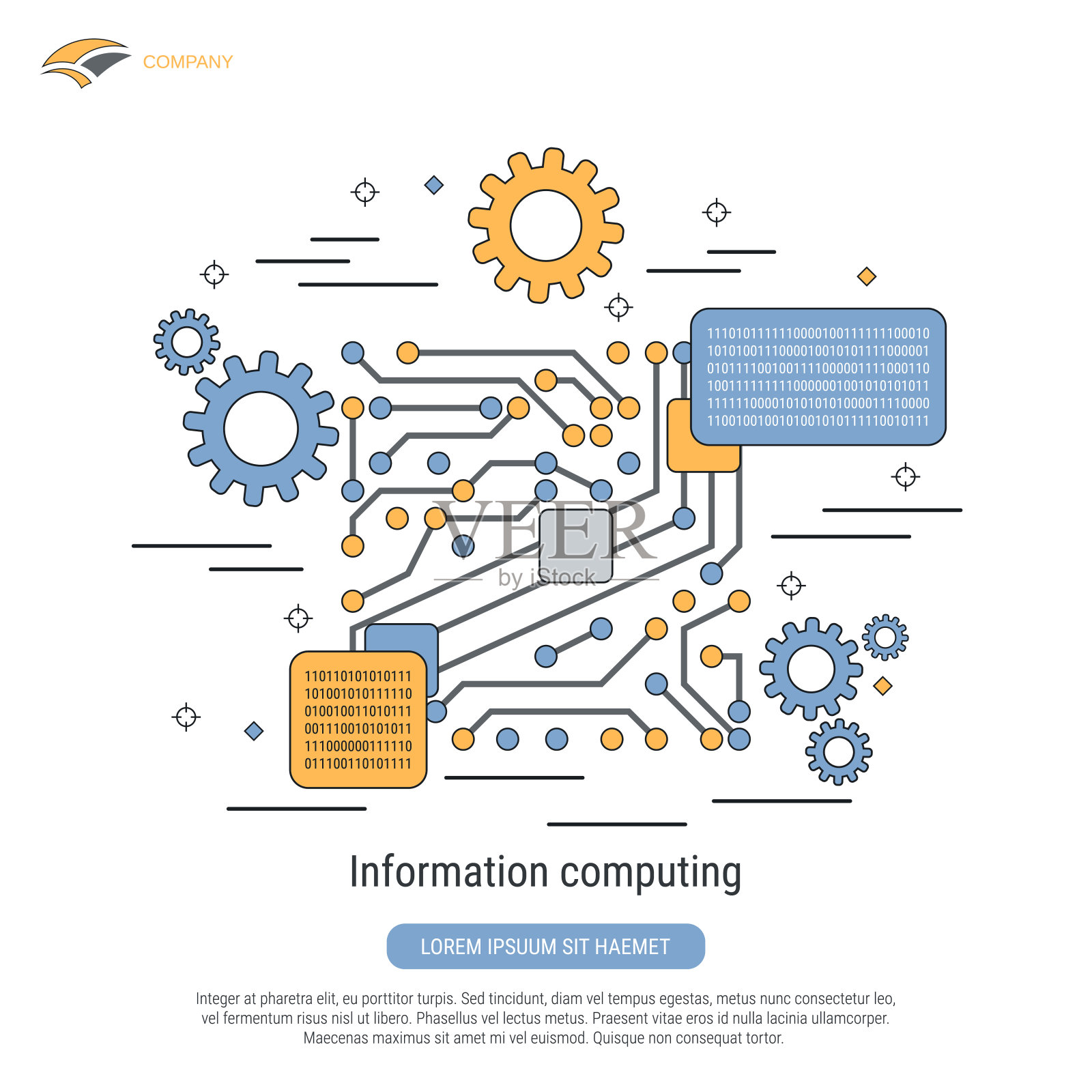 信息计算向量概念插画图片素材