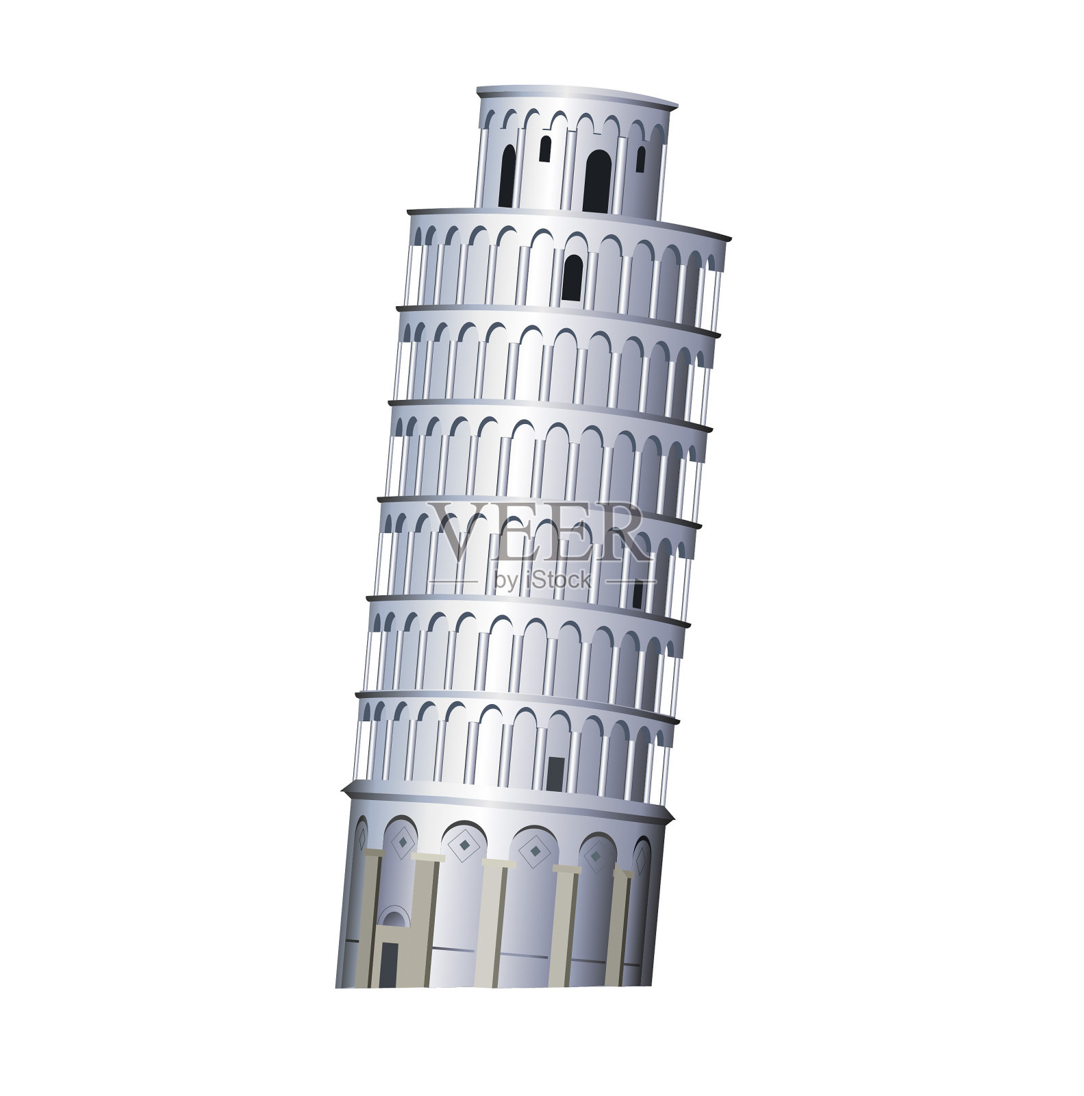 旧塔插画图片素材