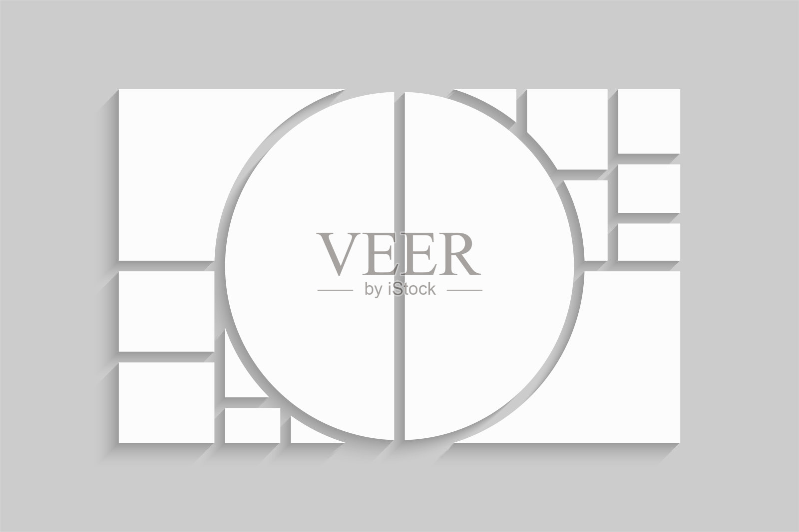 模板拼贴十五帧，图像，照片插画图片素材
