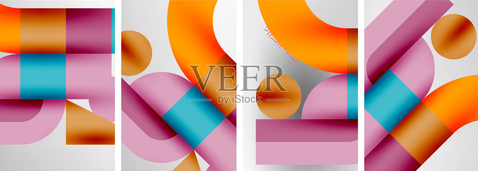 抽象几何插画图片素材