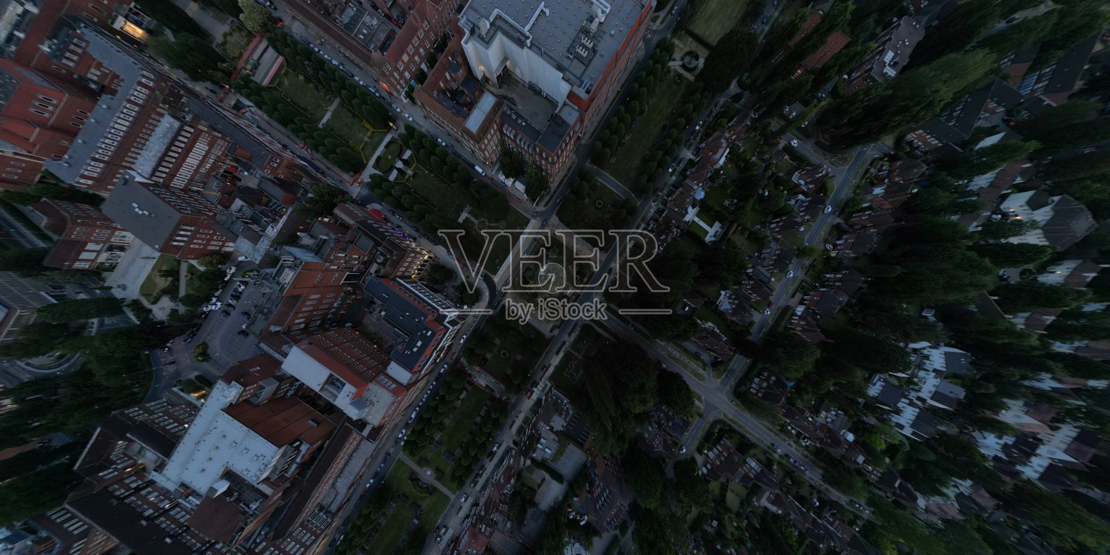 威文花园城市中心的俯瞰图照片摄影图片