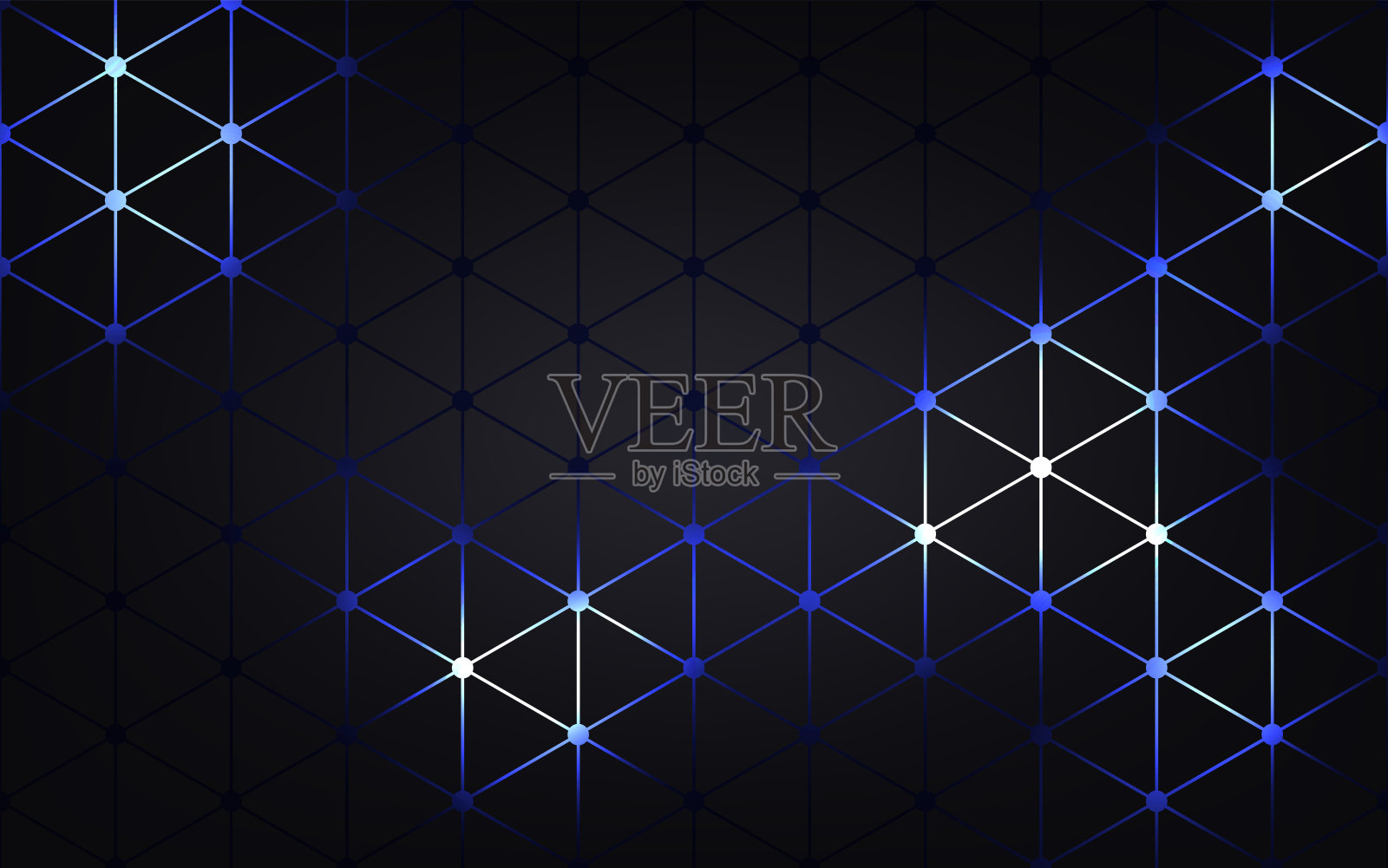 六边形抽象技术背景。电光六边形背景。矢量插图。插画图片素材