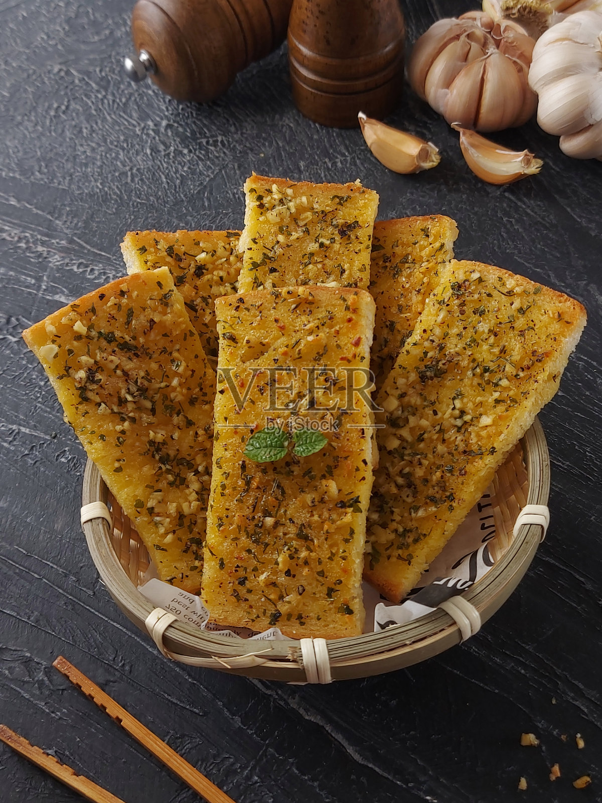 蒜蓉面包照片摄影图片