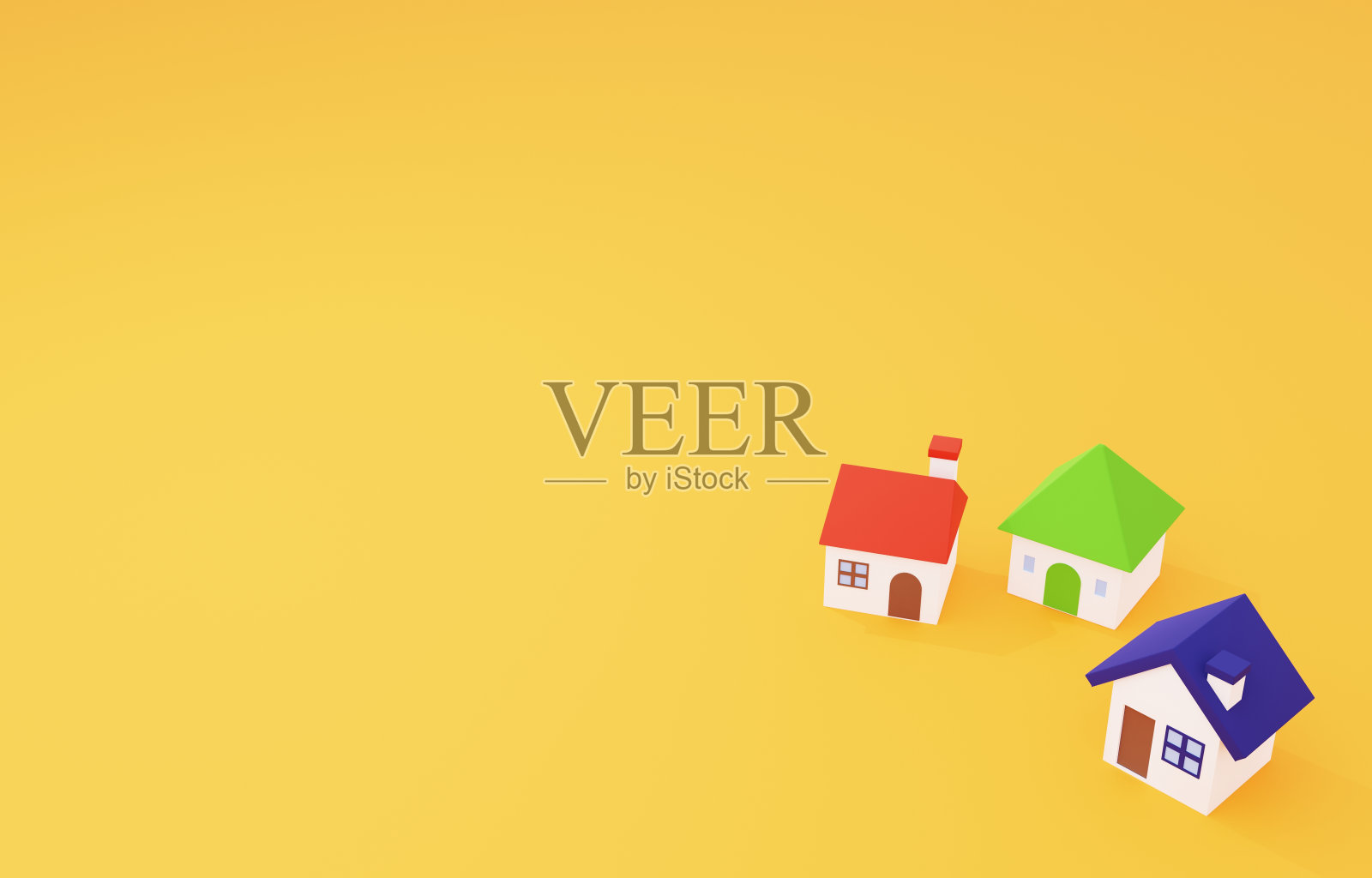 一个可爱的小房子的3d图像照片摄影图片