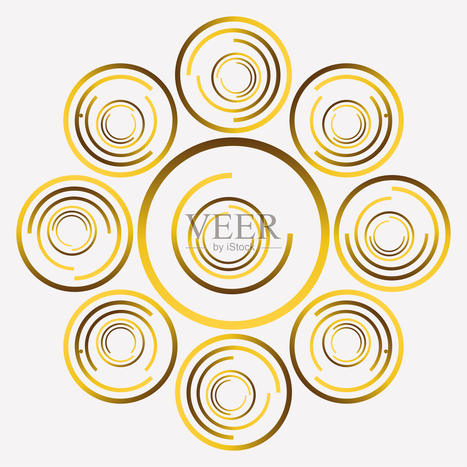 金圈装饰设计插画图片素材