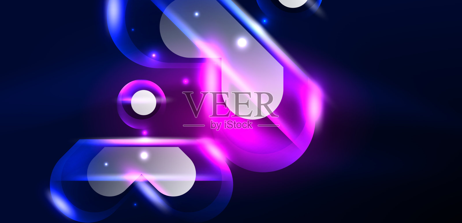 抽象背景发光霓虹灯几何插画图片素材