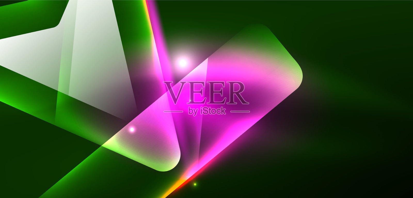 霓虹灯发光的高科技线条和箭头插画图片素材