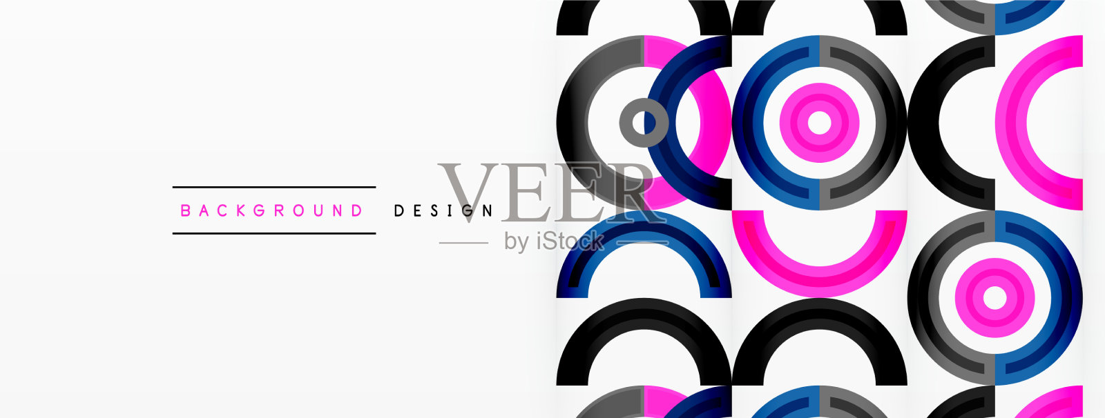 彩色的圆形抽象背景，充满活力插画图片素材