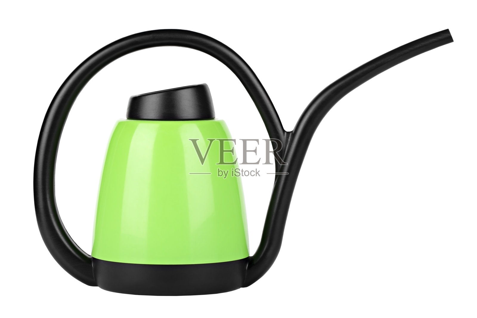 喷壶绿色带黑色手柄孤立照片摄影图片