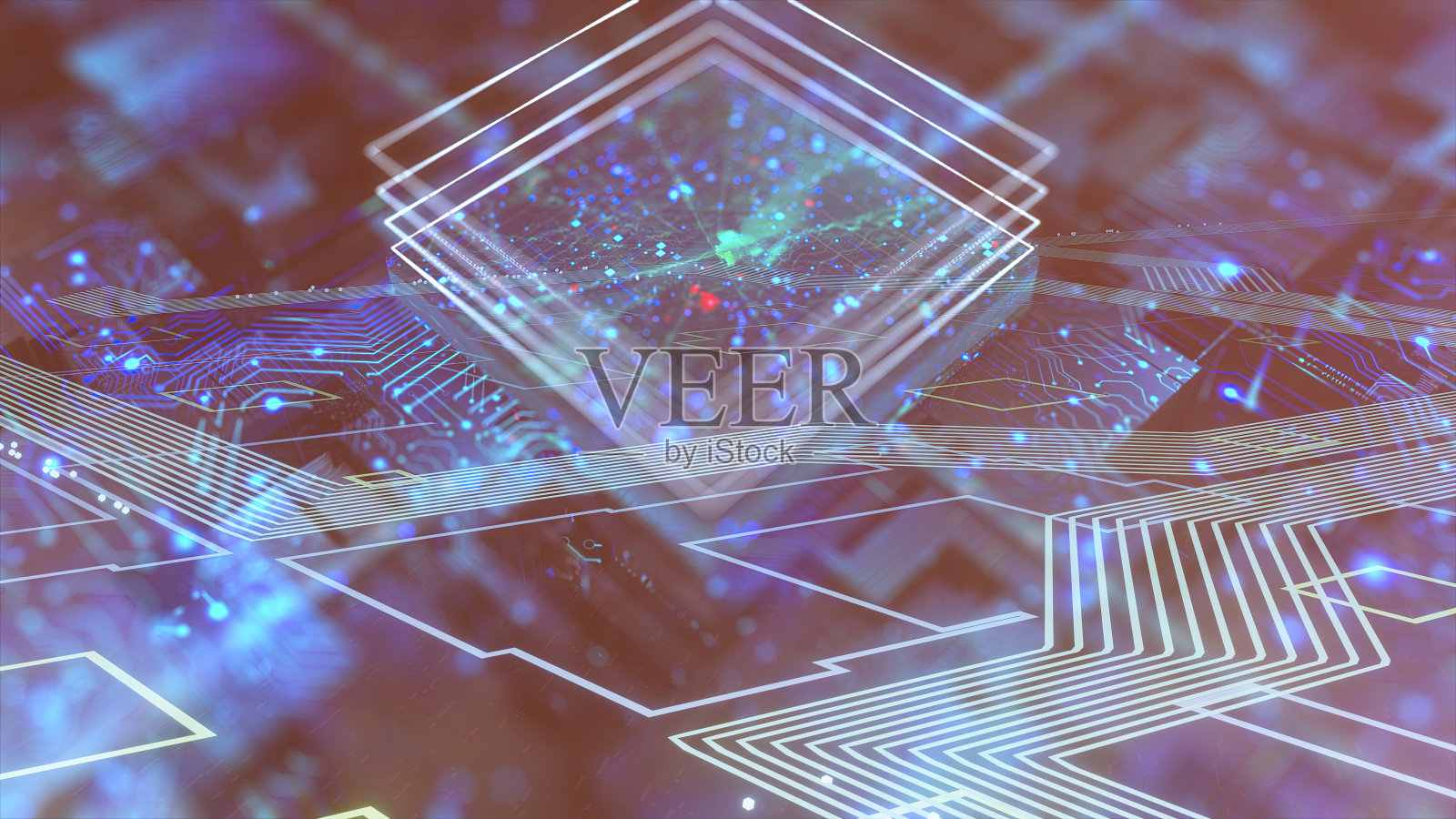 区块链仿真，加密密钥照片摄影图片