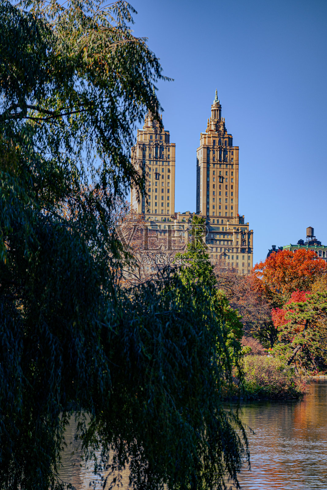 中央公园湖景照片摄影图片