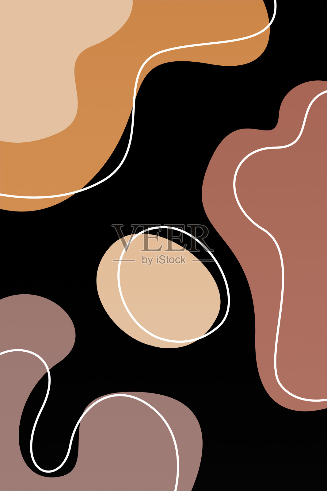 极简主义的墙壁艺术波西米亚背景插画图片素材