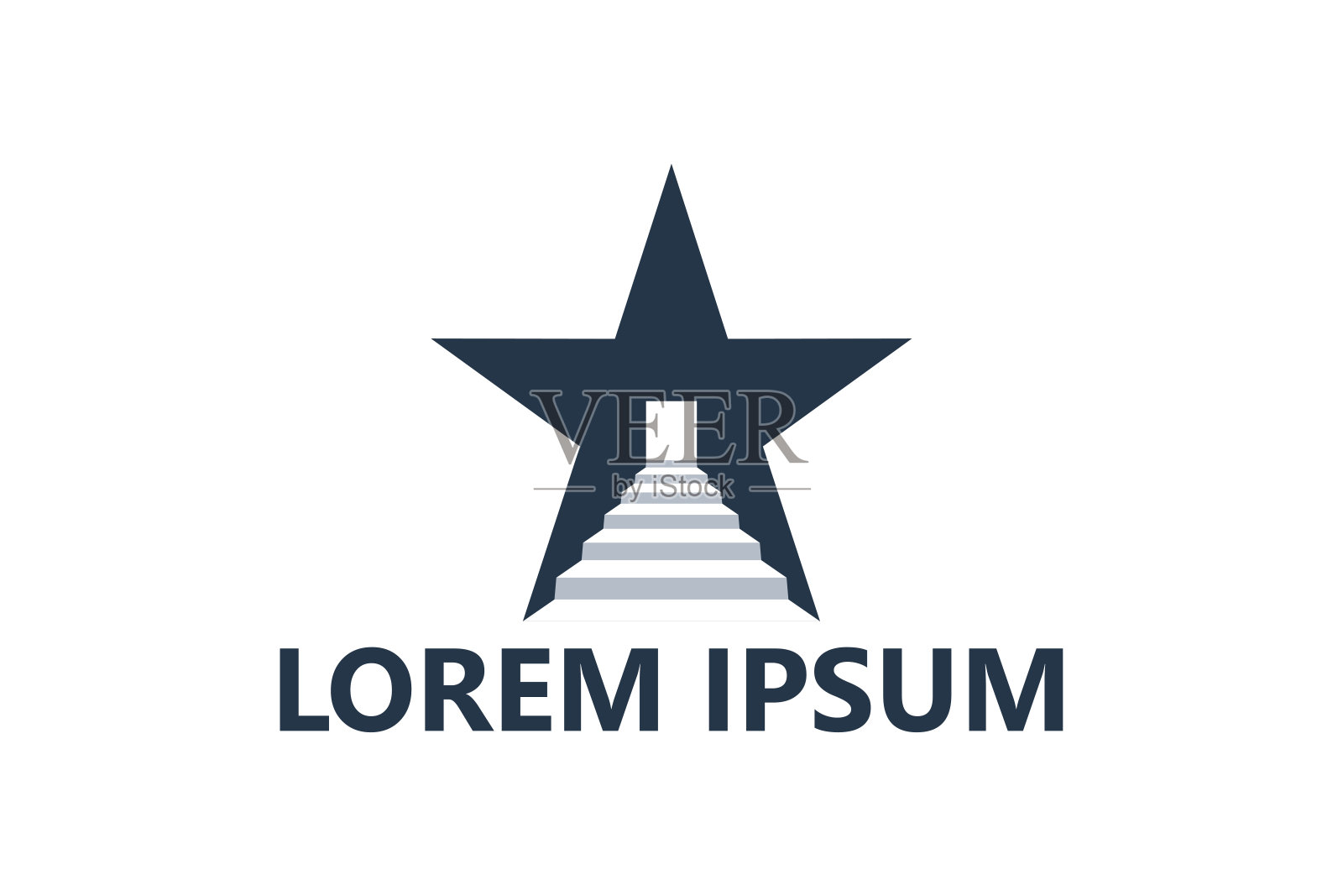 楼梯星标志模板设计向量插画图片素材