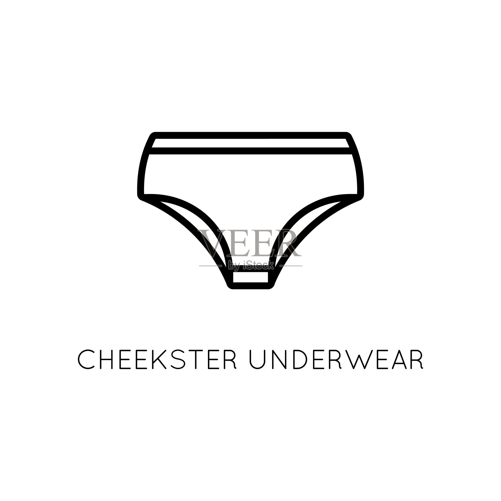 切斯特内衣矢量图标。女性内衣适用于网页设计、互联网、广告、标签、行业。插画图片素材