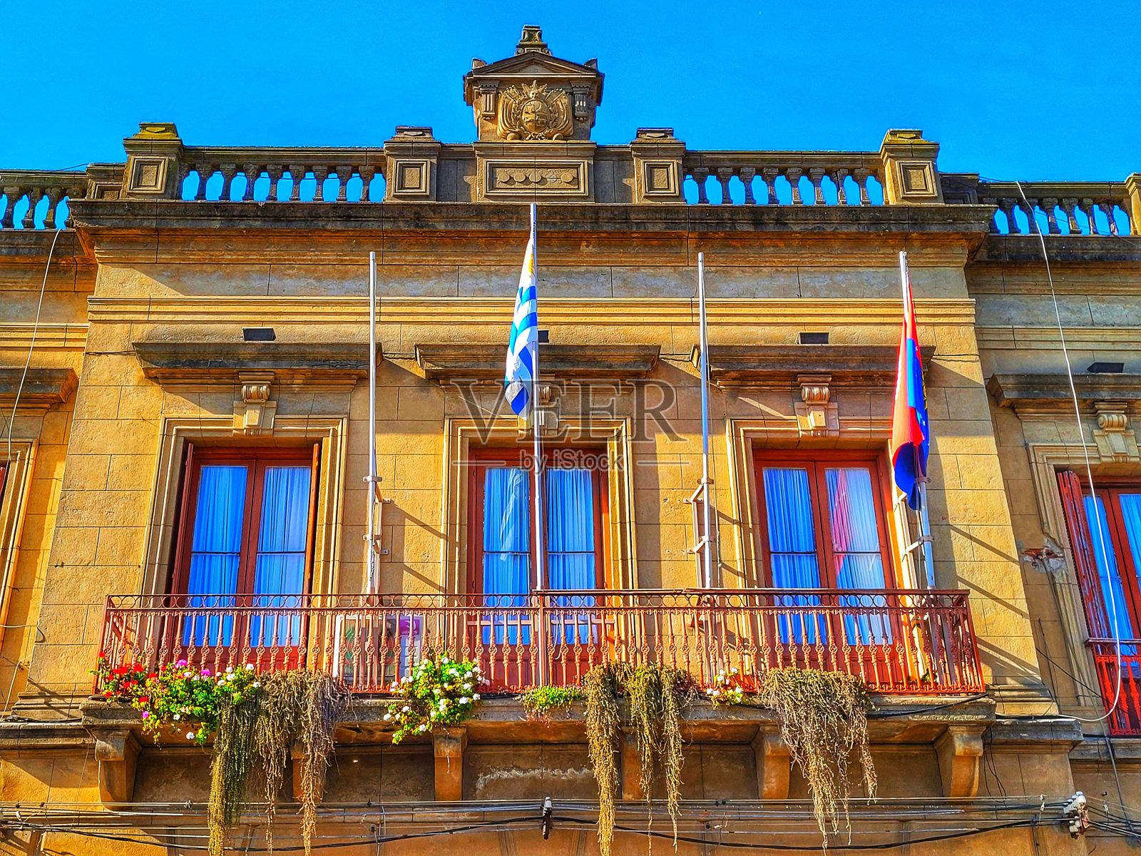 乌拉圭圣何塞省首府圣·德·梅奥市政府的门面照片摄影图片