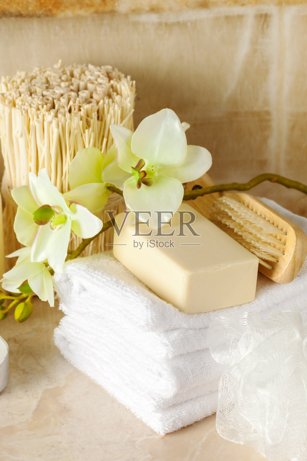 水疗产品，水疗理念照片摄影图片