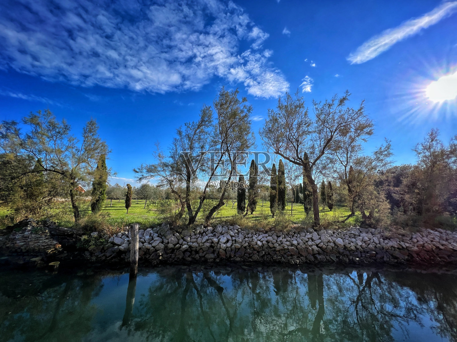 威尼斯泻湖的岛屿照片摄影图片