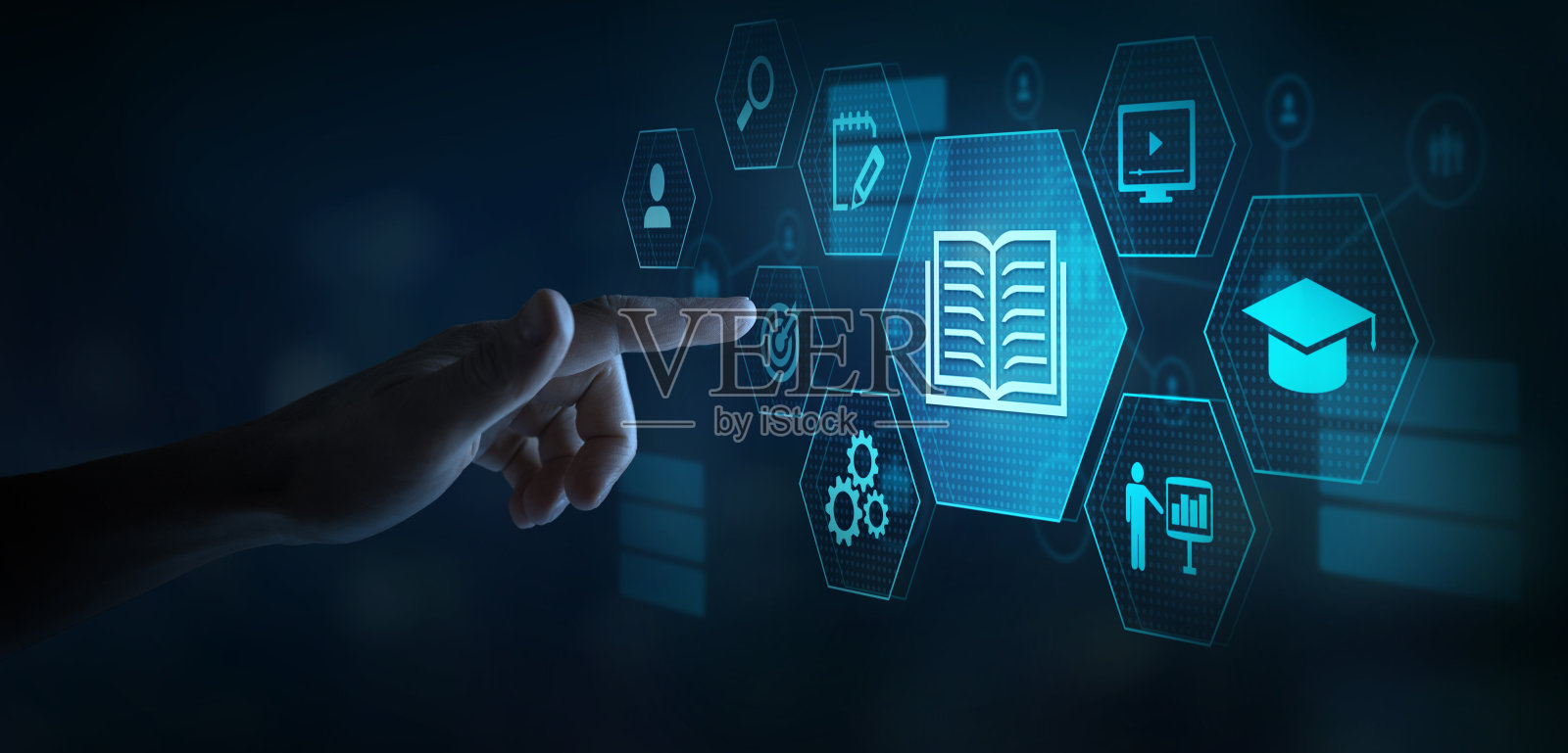 在线教育，e-learning教育理念，在线学习照片摄影图片