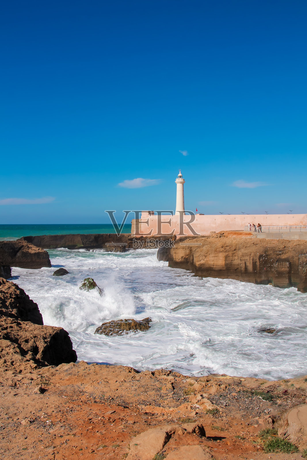 蓝天拉巴特灯塔照片摄影图片