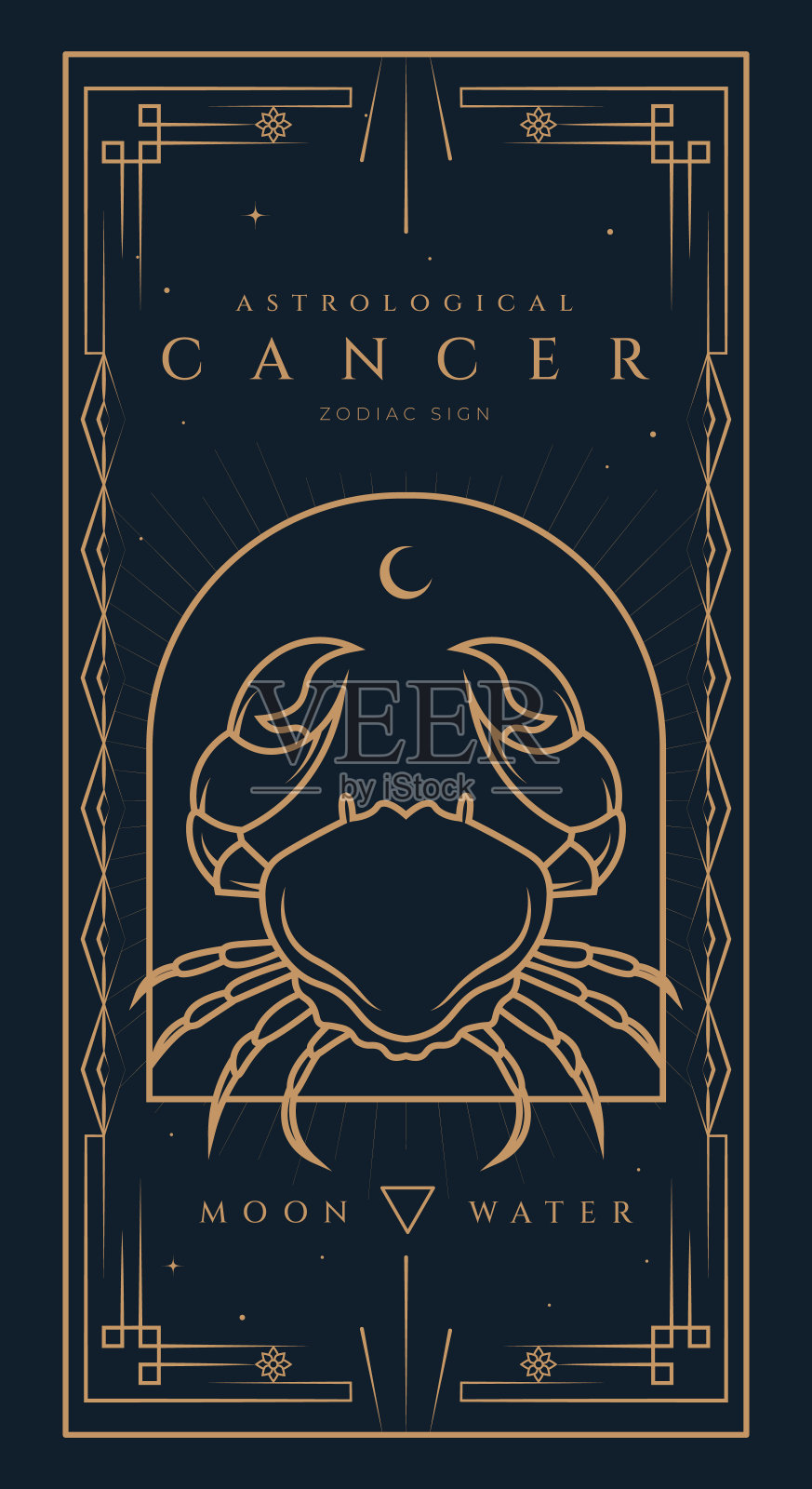 巨蟹座标志星座插图插画图片素材