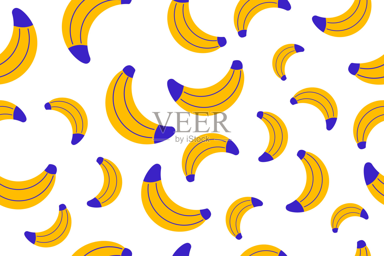 色彩缤纷的热带夏季无缝图案。手绘涂鸦美丽海滩夏天的孩子背景壁纸时尚图形印刷，纺织品，服装，包装纸矢量插画图片素材