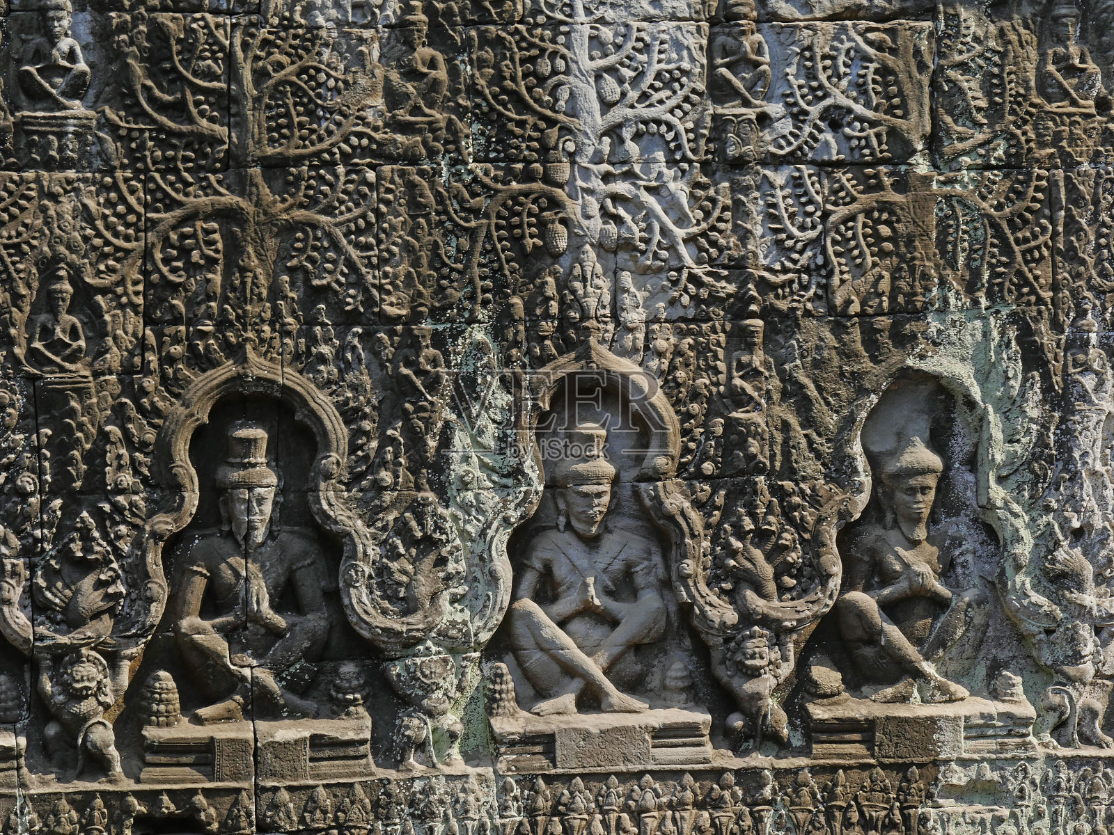 暹粒省的柏可汗寺，吴哥的寺庙建筑群于1192年被联合国教科文组织列为世界遗产，由柬埔寨国王阇耶跋摩七世于1191年建造照片摄影图片