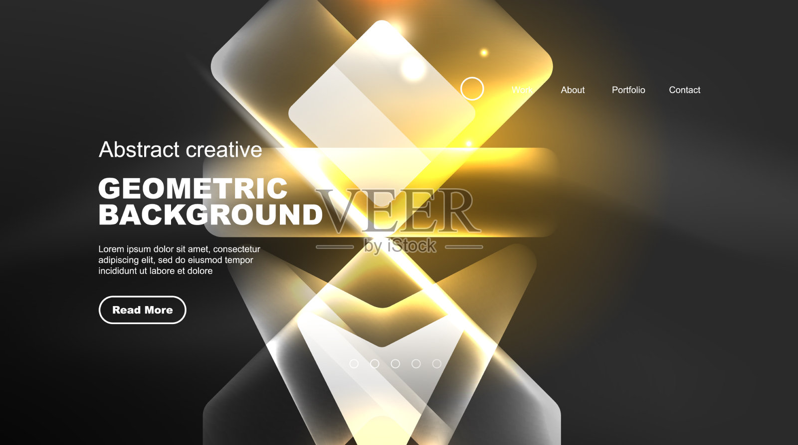 抽象背景登陆页几何形状插画图片素材